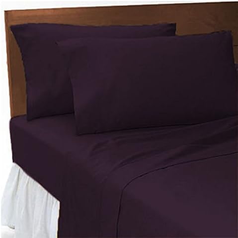 Luxury Hotel Quality T300 100% Egyptian Combed Cotton Flat Bed Sheets Fine Quality in different Colors and Sizes (Plum, Super King)