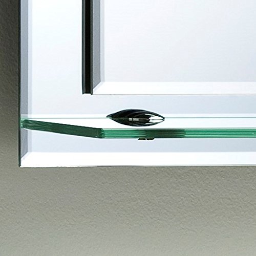 Badezimmerspiegel, Badspiegel, Wandspiegel, Spiegel, Mit Regal, Zwei Schichten aus Glas rechteckig – Schöne Qualität Spiegel für Ihr Bad, Schlafzimmer, Halle oder andere Räume in Ihrem Zuhause – 60cm x 43cm - 3