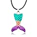 Produktbild Mypace Anhänger Gold Silber 925 Für Damen Retro Women Whale Tail Fish Nautical Charm Meerjungfrau Tail Pendant Necklace Schmuck