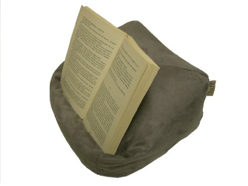 LESEfit soft antirutsch Lesekissen, Tablet Kissen, echter Sitzsack für iPad * Bücher & eBook-Reader, elastan-frei für Bett & Couch / grau - 6
