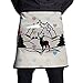 Produktbild Aprons for Men Deer Mountains Silhouette Short Aprons Unisex Manicure Store Supermarket Overalls Sleeveless Anti-Fouling Overalls Aprons Portable Pocket Design