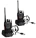 Price comparison product image Walkie Talkies-2 pcs Long Range Two-Way Radio UHF 400-470MHz Walky Talky with Original Earpieces- 16CH Single Band FM Handheld Transceiver with LED Light Voice Prompt for Field Survival Biking and Hiking