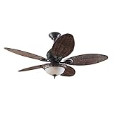 Hunter Fan 24457 Hunter Caribbean Breeze Bronze patiné 137 cm Ventilateur de plafond avec éclairage, Acier, 69 W, 137 cm