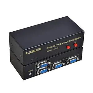 ANDTRONICS Fengjie/FJGEAR VGA Matrix Switch Splitter 2 in 2 Out 250MHz Bandwidth Metal Housing 2x2 Switcher