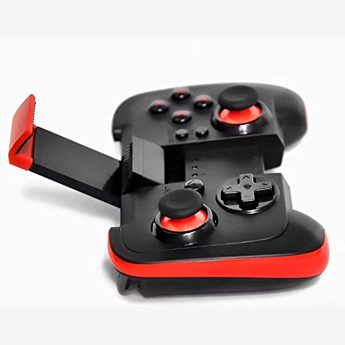 Powerlead Controlador de juego Bluetooth con vibraci  n  tiene soporte telesc  pico   Gamepad inal  mbrico