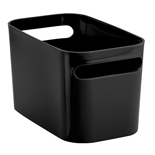 InterDesign 93022EU Una Mülleimer, 25 x 15 x 15 cm, schwarz