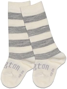 Lamington NBN - WILLOW Merino Socks [ Natural / marle grey , Age 3-9 Months ]