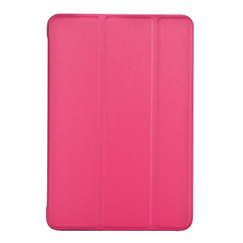 Khomo iPad Mini 1, 2, 3 Hülle Case Dunkelrosa Gehäuse mit doppelten Schutz ultra dünn und leicht, Smart Cover – Italic Dark Pink - 2