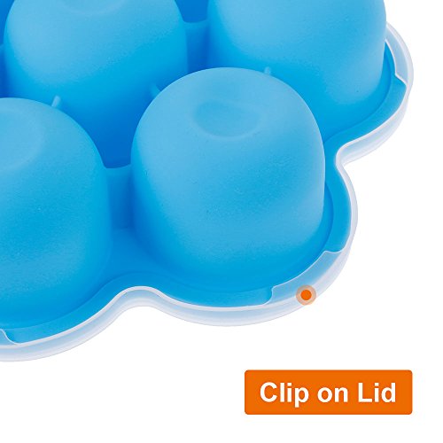 Lictin Einfrieren Babybrei GVDV Babynahrung Aufbewahrung Food Storage Gefrierschrank Behälter-Behälter mit Silikon Clip hausgemachte Babynahrung Silikon Gefrierschrank Lagercontainer Tray - 3