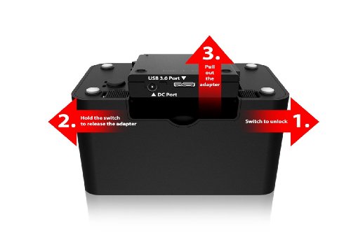 Icy Dock Dockingstation für Festplatten (8,9 cm (3,5 Zoll), USB 3.0) - 5
