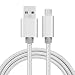 Produktbild Micro USB Kabel Nylon Geflochtenes Schnellladekabel - SILBER für Denver SBQ-50011G 5 Inch Smartphone