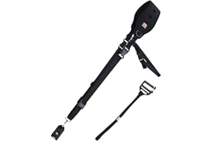CHUER Correa de Camara, Correa de Hombro para Cámara Digital de Neopreno Nylon Negro con Equipada con una Placa de Enganche rápido y un Ajuste de Seguridad para DSLR SLR Camara Compacta