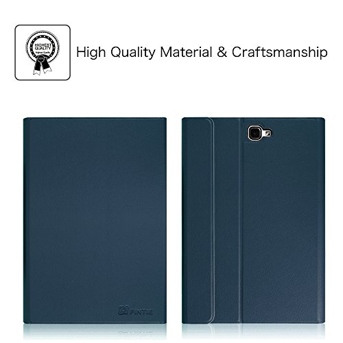 Fintie Blade X1 Samsung Galaxy Tab A 10.1 Bluetooth Tastatur Hülle Keyboard Case – Ultradünn leicht SmartShell Ständer Schutzhülle mit magnetisch abnehmbar drahtloser Deutsche Bluetooth Tastatur für Samsung Galaxy Tab A 10,1 Zoll T580N / T585N Tablet (2016 Version), Marineblau - 3