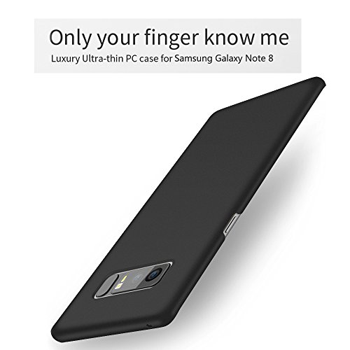 EasyULT Funda Samsung Note 8  PC Carcasa Funda Samsung Note 8 Ultra-Delgado   Ligera  Anti-rasgu  os Estuche Case Cover para Samsung Note 8 Lite-Negro