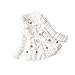 Arrowhunt Baby Girls Faux Fur Flower Pearl Winter Warm Coat Snowsuits White