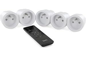 DIO CONNECTED HOME Kit 5 Prises Nano on/Off + télécommande 4 canaux - DiO 1.0