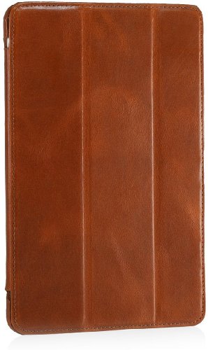 StilGut Couverture Case, Tasche aus feinstem Leder für das Apple iPad mini mit Retinadisplay & iPad mini 3 unterstützt Smart-Cover Funktion, Cognac - 5