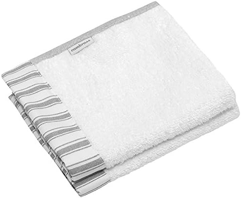 Cambrass Towel, Denim Grey Stripe, 25 x 35 cm, Pack of 2
