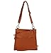 Produktbild OBC ital-design Moderne Damen 2 in 1 Tasche Set Umhängetasche CrossOver Tablettasche Tablet/Ipad mini bis 10 Zoll City Bag Schultertasche ca. 33x30x5 cm (BxHxT) (Cognac)