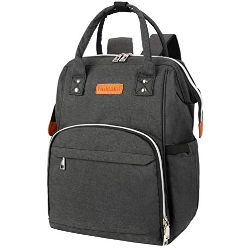 Preisvergleich Produktbild Vbiger Wickelrucksack Wickeltasche Wasserdicht Babytasche Groß mit 2 Pcs Kinderwagen-Haken Schwarz