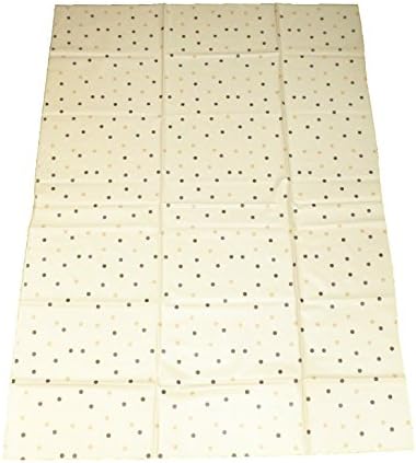 Large Highchair No Mess Splash Mat/Table Protector - Cream With Coffee/Beige Polkadots