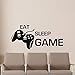 Produktbild Pbbzl Eat Sleep Spiel Wand Vinyl Aufkleber Gamepad Spielzimmer Aufkleber Gaming Video Gamer Poster Kindergarten Teen Kinder Kinder Wandbild Decor 58X27 Cm