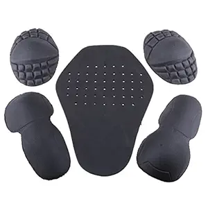 5pcs Motorcycle Riding Shoulder Elbow Back Protection Insert Pad Racing Armour Safty Gear