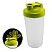 Produktbild Fitness Protein Shaker für eine gesunde Ernährung nach dem Workout | Klappverschluss + Auslaufsicher | Made in Germany | 600 ml mit Skala | BPA frei | Farbe: Lemon + GRATIS Beileger mit 5 leckeren Rezepten
