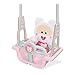 Produktbild Etqq Babyschaukel Hängematte Kinder Schaukelsitz Plastik Kinderschaukel Garten Brettschaukel Schaukelbrett Klusive Höhenverstellbar Hängeseil Anschnallgurt Belastbar bis 100kg Draußen Drinnen (Pink)