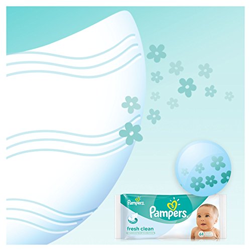 Pampers Fresh Clean Feuchttücher, 2-Monatspack, 768 Tücher (12 x 64 Stück) - 5