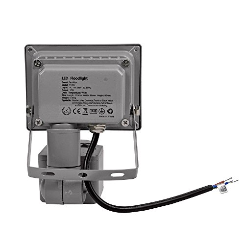 HimanJie LED Fluter Spot Außenstrahler Flutlich Strahler + Bewegungsmelder ausser Scheinwerfer Außenwandleuchte wasserdicht IP65 (kaltweiß(10W)) - 7