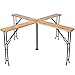 Produktbild TecTake XXL Quattro Biertisch Stehtisch klappbar für bis zu 20 Personen ca. 241x241x103cm (LxBxH) inkl. Schirmhalter