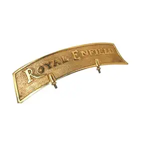 R.J.VON Front Mudguard Number Plate Brass for Royal Enfield Classic,Standard,Electra ALL Model