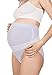 RelaxMaternity 5150 (White, M) Silver fibre over the bump maternity knickers