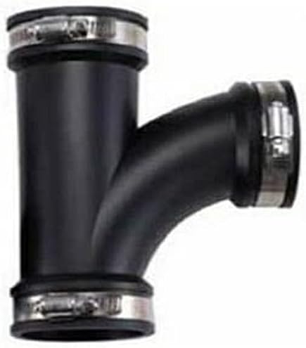 Coude Flexible PVC élastomère 90° - Diamètre 63 Mm, Pour Raccordement Tuyaux, Serrage 57-63 Mm, Noir - 8