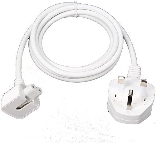 [NEW 2017] UK 3 Pin Extension Power Cord / AC Adapter / Charge Cable For Apple Macbook 13” Macbook Pro 15 All Models - Slim Cable Design