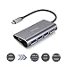 Produktbild Enisina USB C Adapter, 5 Port Aluminium USB C Hub mit HDMI 4K Adapter, 3 USB 3.0 Anschlüsse, Typ C PD 60 W (20 V, 3A) für MacBook Pro 2015/2016/2017/2018, Chromebook und mehr Type-C Geräte