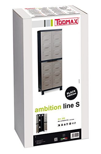 Toomax Z205R050 Kunststoffschrank Ambition Line S, Schwarz - 3