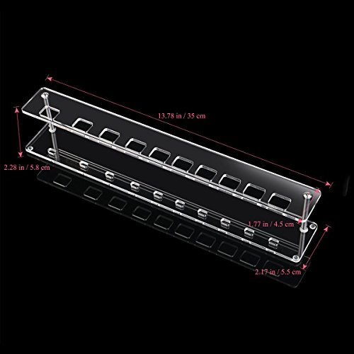 CINEEN Make-up Pinselhalter Acryl Pinsel Veranstalter Beauty Care Halter Bietet 10 Einzel Pinsel Space Storage Make-up Veranstalter - 6