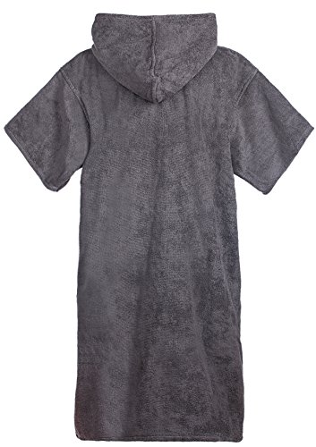 Atlantic Shore | Surf Poncho ☆ Bademantel / Umziehhilfe aus hochwertiger Baumwolle ➤ Grey / Grau - 2