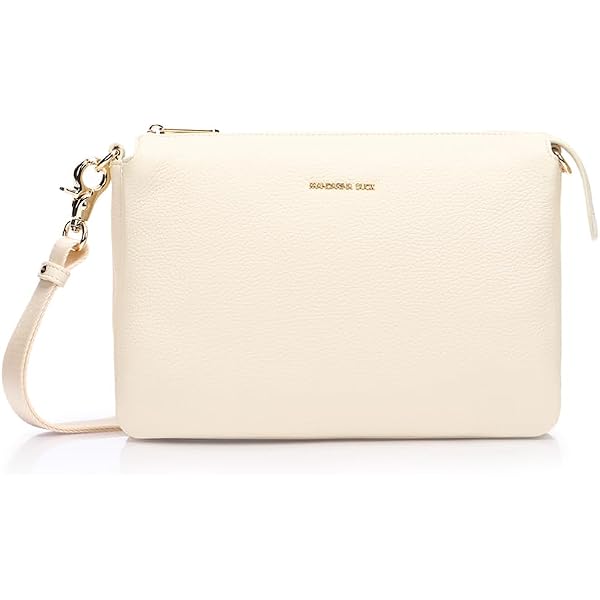 Sac Bandoulière Cuir Mandarina Duck Mellow Leather - Couleur Papyrus (beige) - Neuf Avec étiquettes