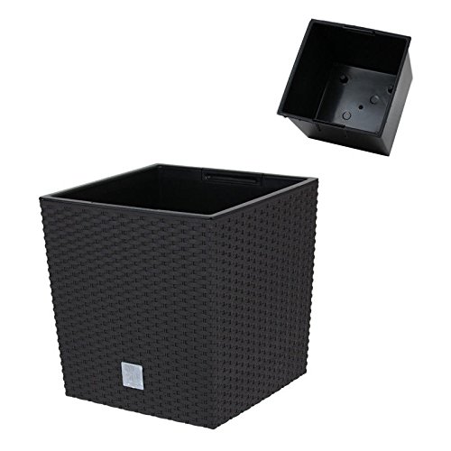 Zanvic Maceta Mod Rato Q 325L, Chocolate, 32x32x32.5 cm