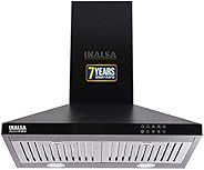Inalsa 60 cm, 1050 m³/hr Pyramid Chimney Classica 60BKBF with SS Baffle Filter/Push Button Control (Black)