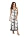 Pistachio, Ladies Tie Dye Check Racer Back Maxi Dress, Black, Large (UK 16-18)