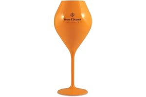 Veuve Clicquot 1 etichetta per flauto da champagne in acrilico giallo