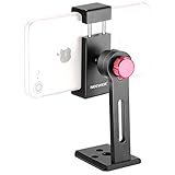 360 Grad Drehbar: Der rote Knopf, der mit einem verstellbaren Griff befestigt ist, kann in vertikaler oder horizontaler Bewegung verwendet werden, ohne das Telefon aus dem Stativ herauszunehmen. Es ist deswegen ein notwendiges Zubehör von Filmherstellung, Facebook Live, Periskop und anderen Live-Streaming