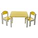 Childrens table and chair set Fabio Yellow | 1 table and 2 chairs | For boys and girls