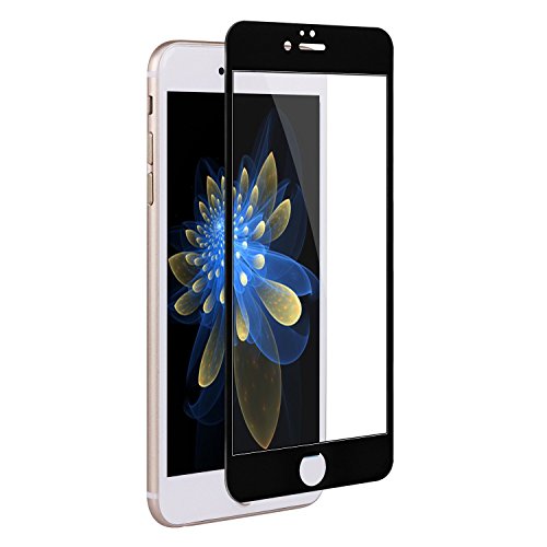 ZXK 2 Stücke iPhone 6 /6S Panzerglas Displayschutzfolie 9H Hartglas Tempered Glass 3D Full Screen ultra-dünn Schutzfolie 100% durchsichtiger Panzerglas Screen Protector 3D- Schwarz und Schwarz - 2
