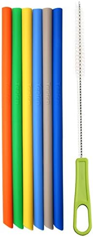 Tegion Thin Short Reusable Toddlers&amp; Kids Silicone Straws for The First Years Take &amp; Toss Spill Proof Straw Cup, 10 OZ yeti rtic lowball tumbler (Boy Color)