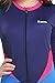 Rovars W422 Navy Blue_M Polyester One Piece Swim Suit, Medium (Navy Blue)